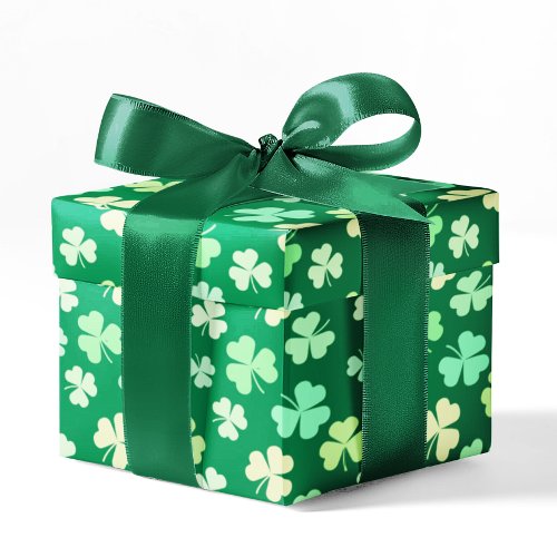 Boho Shamrock Clover Pastel Green Leaf Floral Cool Wrapping Paper