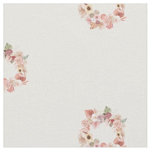 Boho Shandes of Pink Floral Circles Fabric