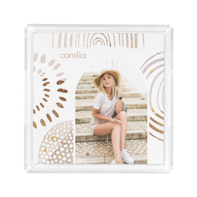 boho shapes acrylic tray (Front)