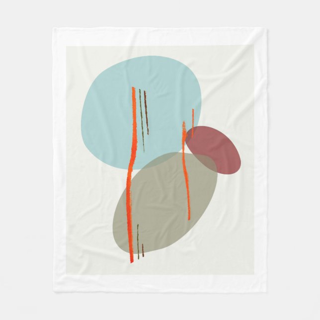 Boho Shapes Fleece Blanket (Front)