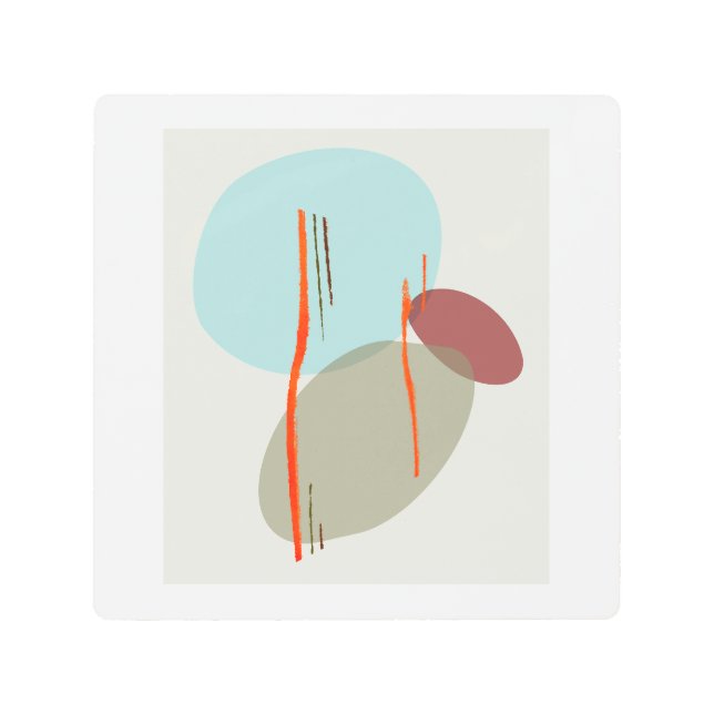 Boho Shapes Metal Print (Front)