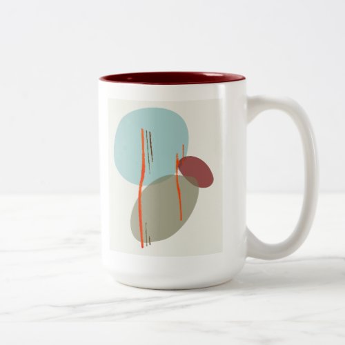 Boho Shapes Two_Tone Coffee Mug