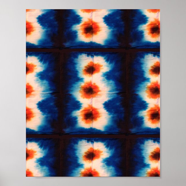 Boho Shibori Tie Dye Poster (Front)