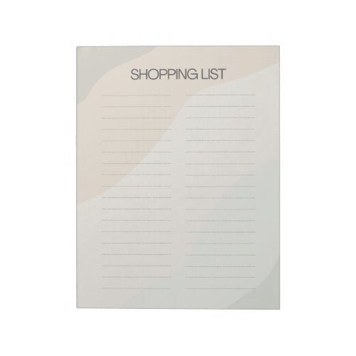 Boho Shopping List Notepad