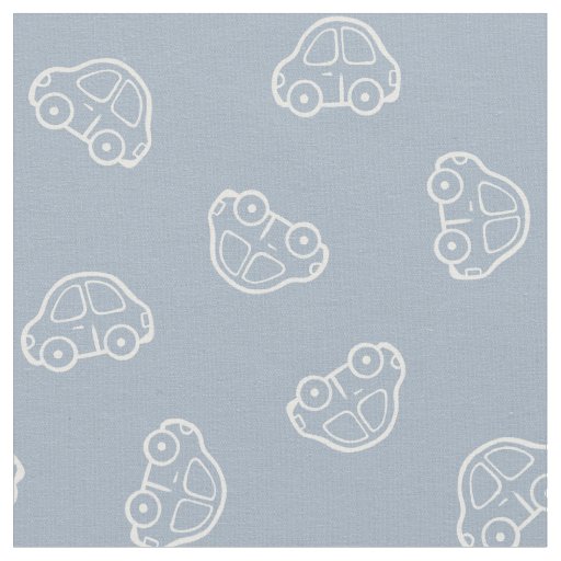 Boho Simple Cars Vehicle Modern Cute Boy Blue Fabric