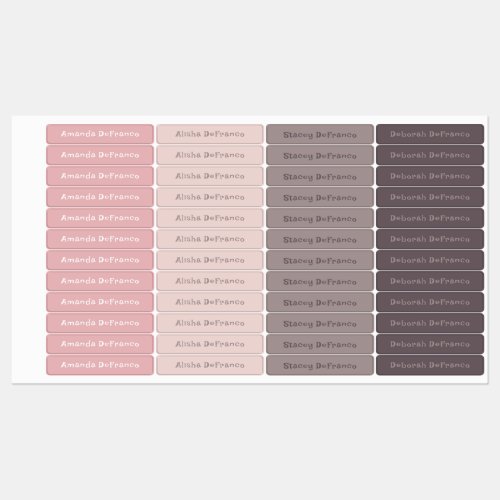 Boho Skinny Adhesive Waterproof Labels