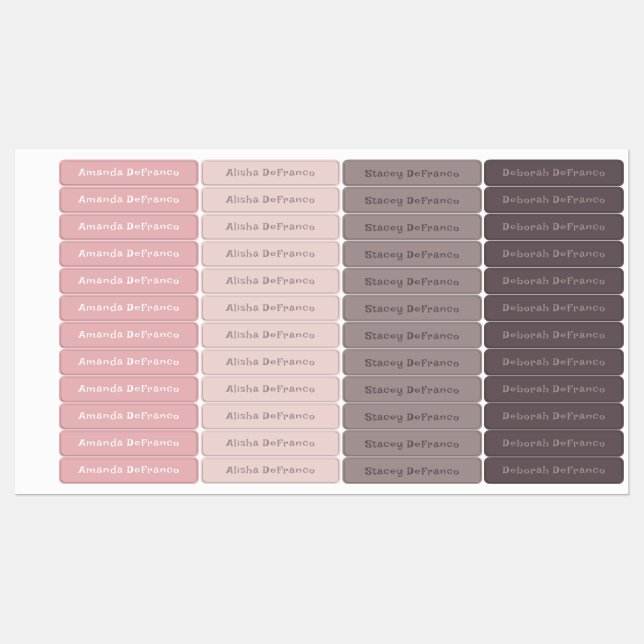 Boho Skinny Adhesive Waterproof Labels (Sheet)