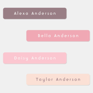 Boho Skinny Waterproof Adhesive Kid's Labels