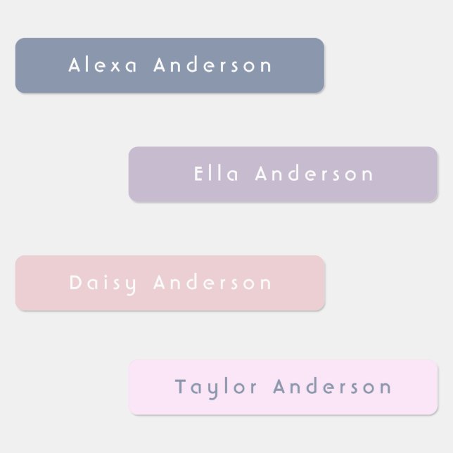 Boho Skinny Waterproof Adhesive Kid's Labels (Group)