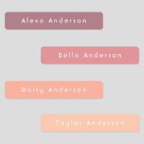 Boho Skinny Waterproof Adhesive Kid's Labels
