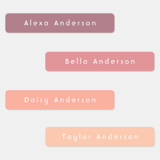 Boho Skinny Waterproof Adhesive Kid's Labels
