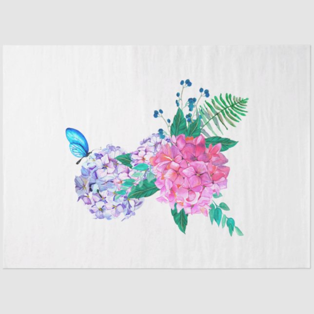 Boho Skull and Flowers Series Design 13 Tissue Paper (Front)