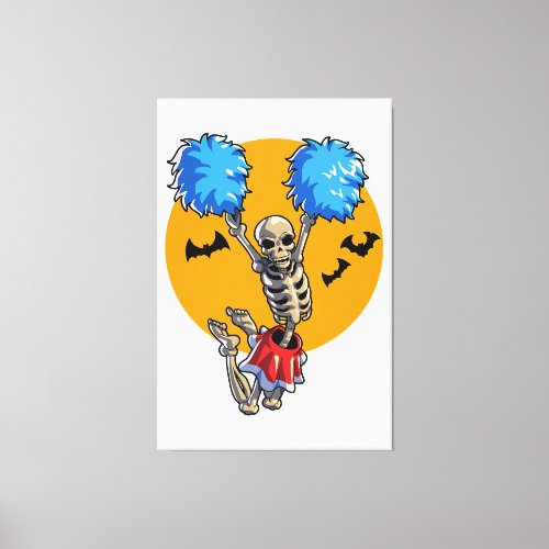 Boho Skull Halloween Autumn Witchy Thick Thighs Sp Canvas Print