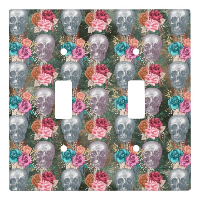 Boho Skull Series Design 10 Light Switch Cover (Front)