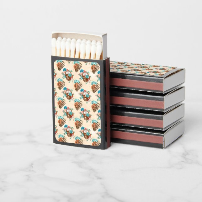 Boho Skull Series Design 12  Matchboxes (Stacked)