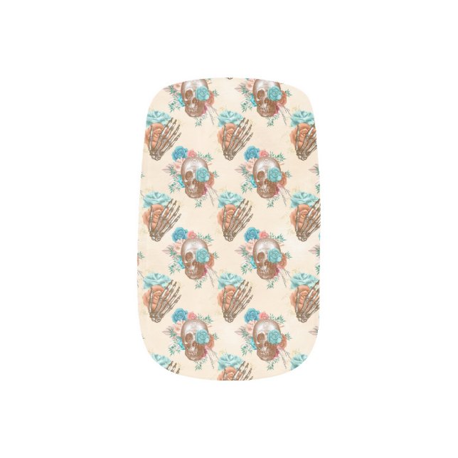 Boho Skull Series Design 12 Minx Nail Art (Left Thumb)