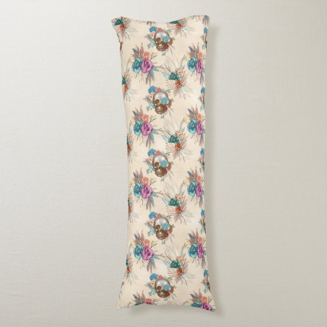 Boho Skull Series Design 3   Body Pillow (Front Vertical)
