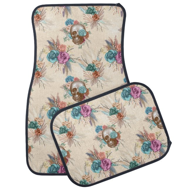 Boho Skull Series Design 3  Car Floor Mat (Set)