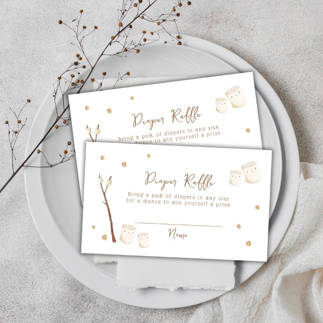 Boho S'more Fun Stars Diaper Raffle Baby Shower  Enclosure Card (Boho S'more Fun Stars Diaper Raffle Baby Shower Enclosure Card)