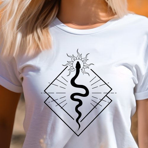 Boho Snake Geometric Symbol Minimalist  Tri_Blend Shirt