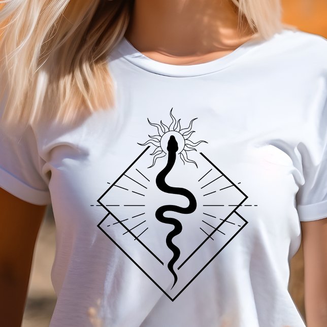 Boho Snake Geometric Symbol Minimalist  Tri-Blend Shirt (Creator Uploaded)