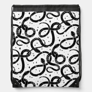 Boho snakes drawstring bag