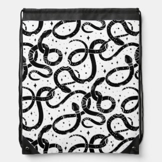 Boho snakes drawstring bag