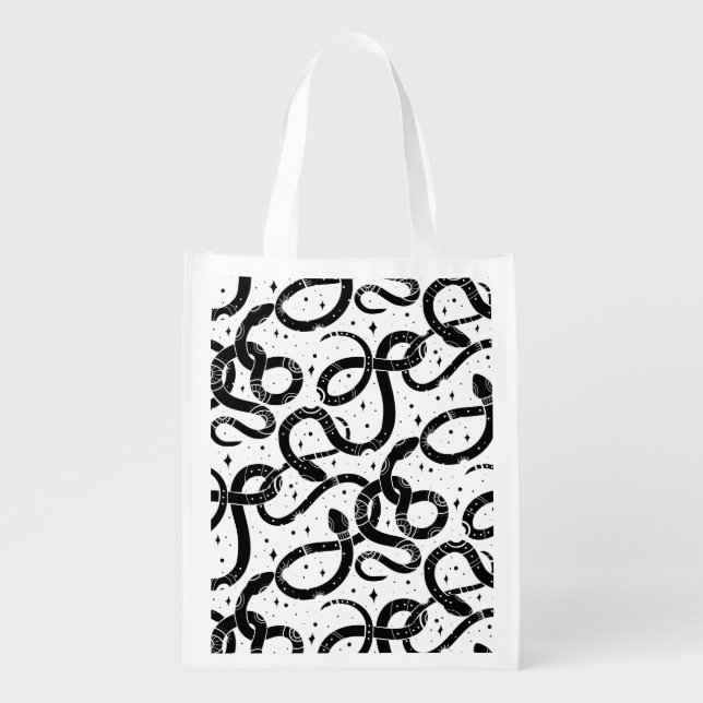 Boho snakes grocery bag (Front)