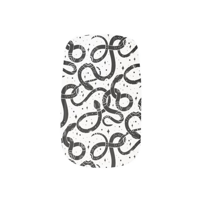 Boho snakes minx nail art (Left Thumb)
