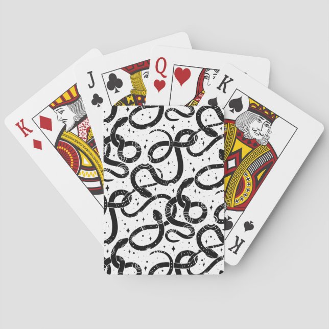 Boho snakes poker cards (Back)