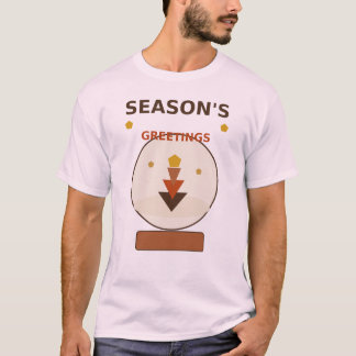 Boho Snow Globe, Retro Christmas Scene T-Shirt