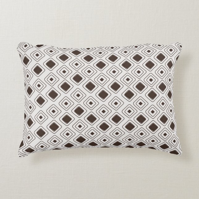 Boho Soft Neutral Tribal Geometric Aztec Pattern Accent Pillow (Front)