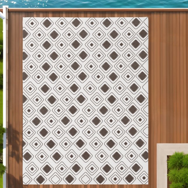 Boho Soft Neutral Tribal Geometric Aztec Pattern Outdoor Rug (Insitu (Outdoor 2))