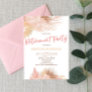 Boho Soft Pink Floral Flower Retirement Party Invitation