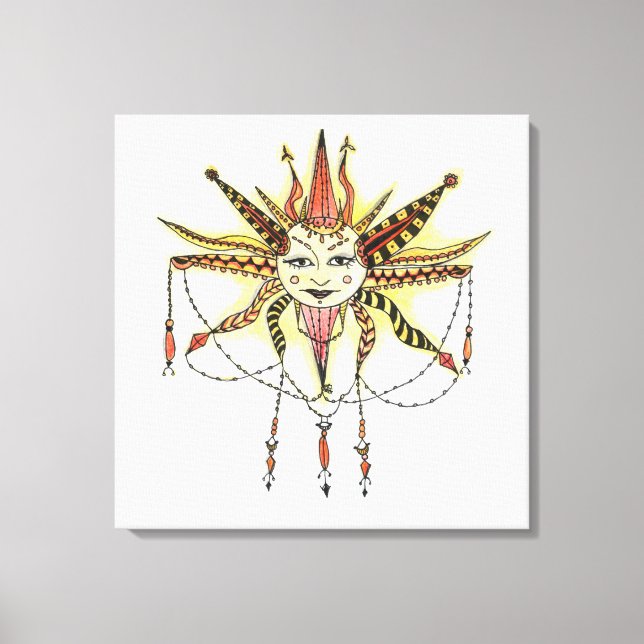 Boho Soleil Wrapped Canvas Print (Front)
