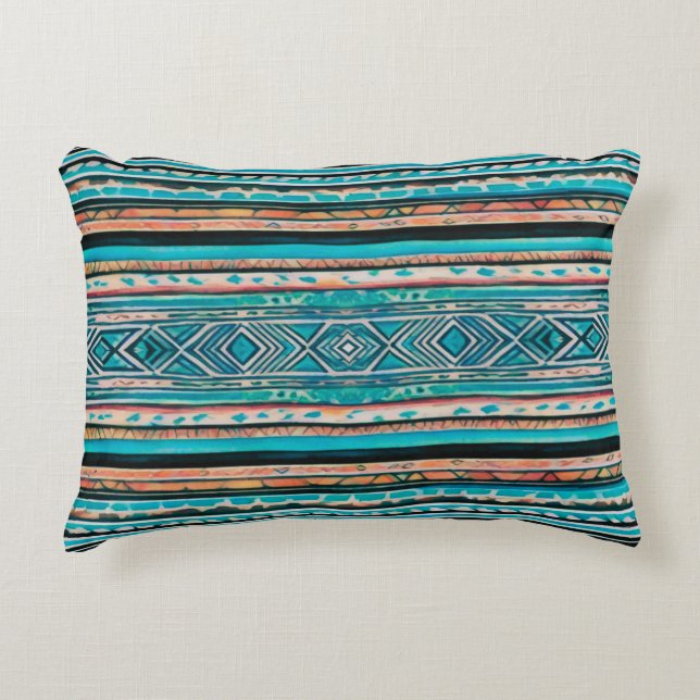 Boho Southwest Inspired  Accent Pillow (Front)
