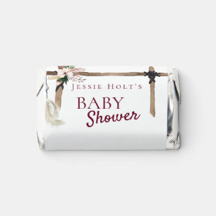 Boho Southwestern Burgundy Baby Shower Hershey's Miniatures