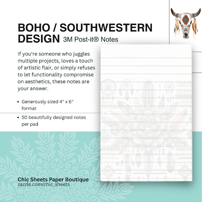 Boho/Southwestern Design 3M Post-it® Notes (Creator Uploaded)