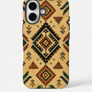 Boho Southwestern Tribal Geometric Pattern Phone C iPhone 16 Case