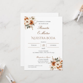 Boho Spanish Wedding Invitation