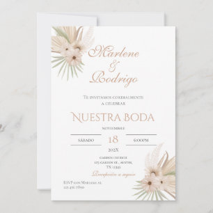 Boho Spanish Wedding Invitation