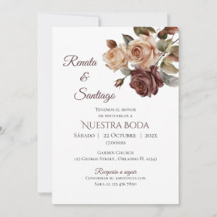 Boho Spanish Wedding Invitation