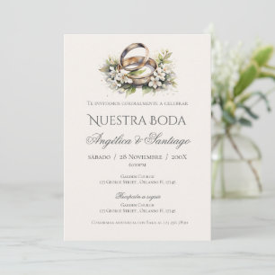 Boho Spanish Wedding Invitation
