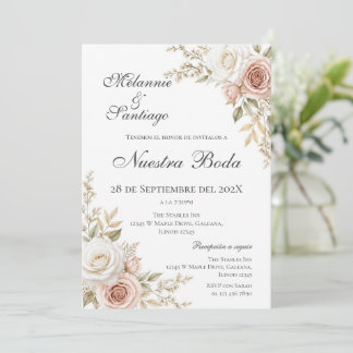 Boho Spanish Wedding Invitation