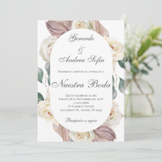 Boho Spanish Wedding Invitation