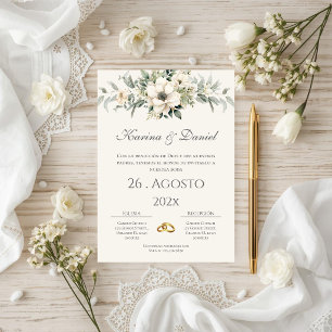 Boho Spanish Wedding Invitation