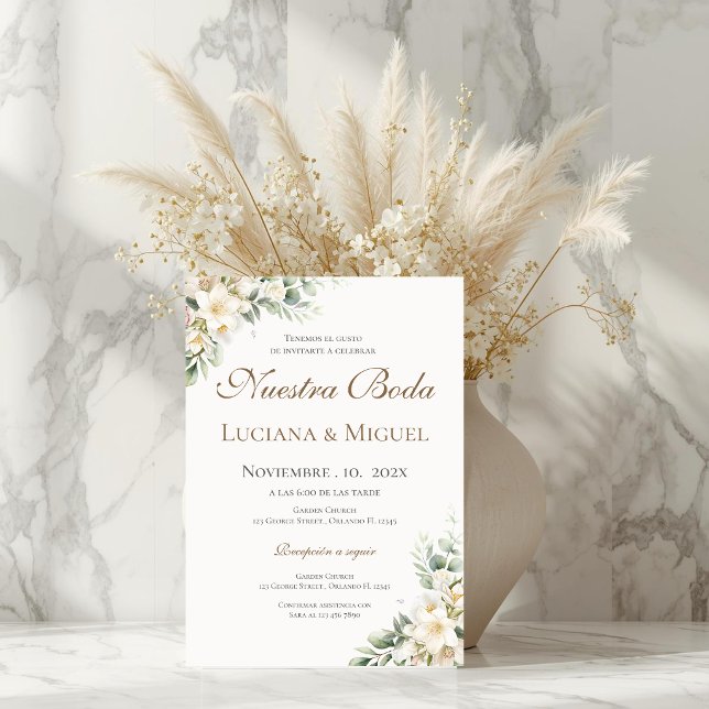 Boho Spanish Wedding Invitation (Creator Uploaded)