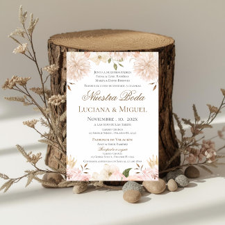 Boho Spanish Wedding Invitation