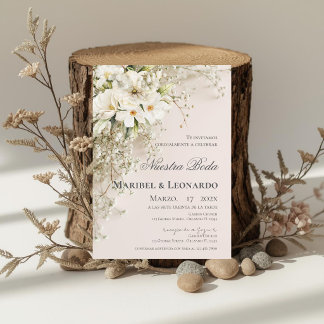 Boho Spanish Wedding Invitation