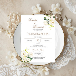 Boho Spanish Wedding Invitation